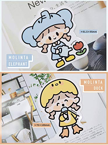 Amazon | シール Molinta モリンタ 少女 动物防水贴 pvc